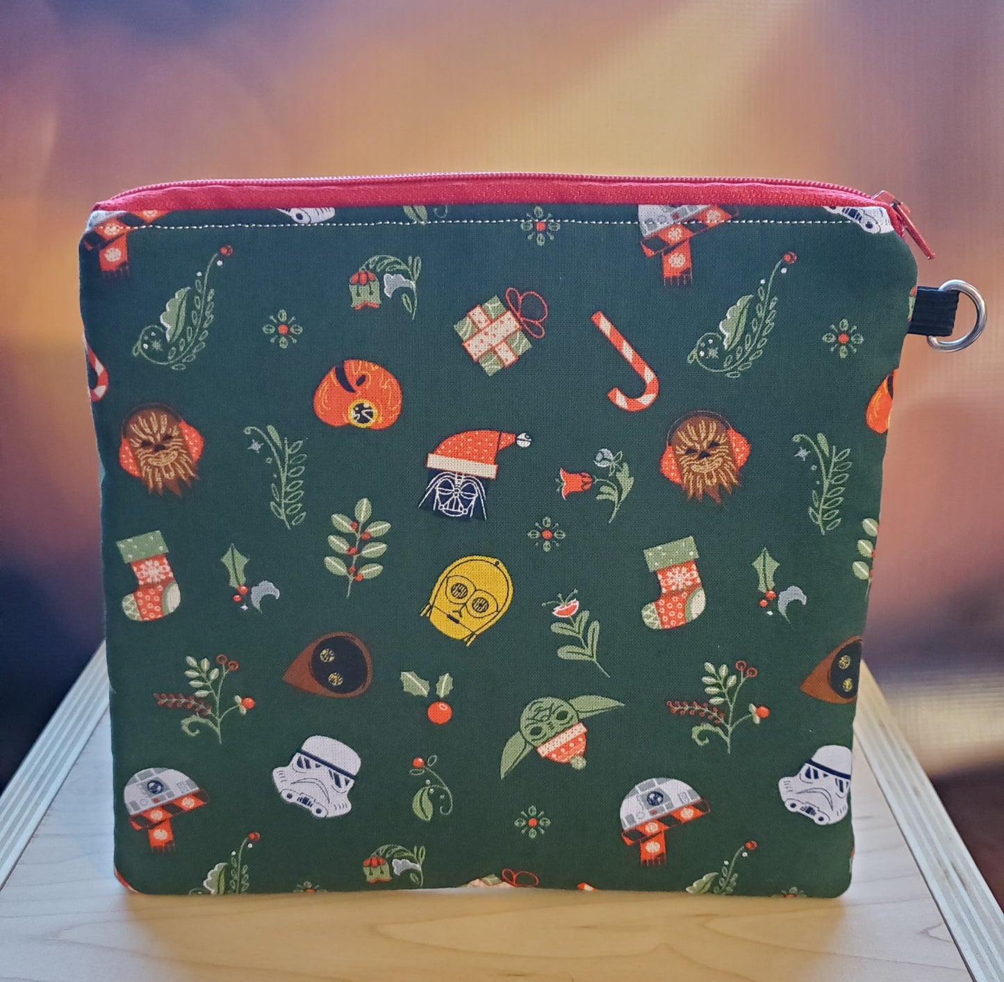 Galactic Wars Christmas Characters Zipper Bag - perfect for pencils, snacks and more!