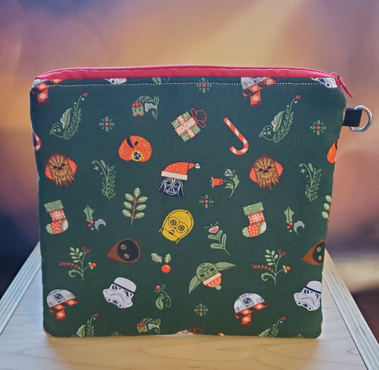 Galactic Wars Christmas Characters Zipper Bag - perfect for pencils, snacks and more!