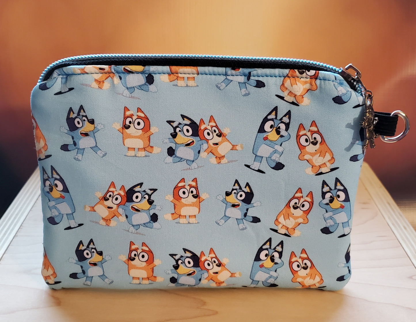 Blue Dogs Themed Small Zipper Bag - perfect for makeup, glasses, snacks and more!