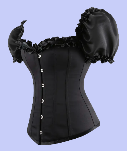 "Kali" Black Off-The-Shoulder style Corset Top - a gorgeous way to wear garb year round!