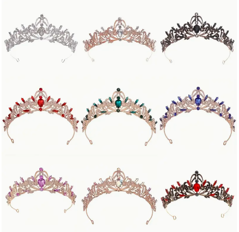 "Catherine" Diamond Rose Gold Queen Crown - available in multiple colors!