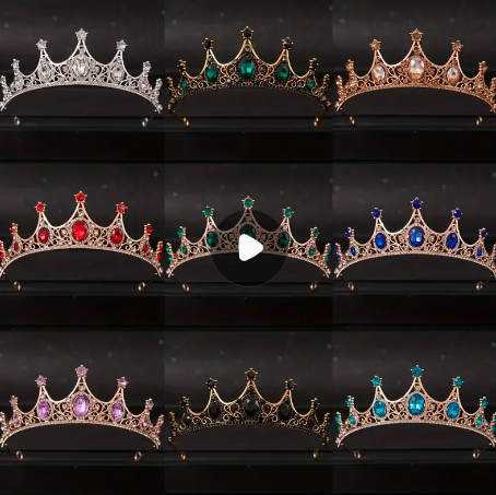 "Ellie" Diamond Princess Silver Crown - available in multiple colors!