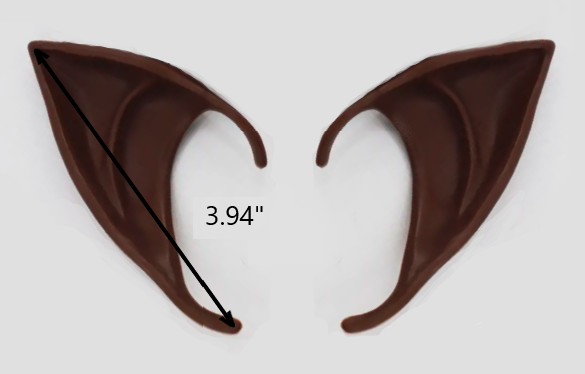 Elf Fantasy Ears - Short deep brown skin tone