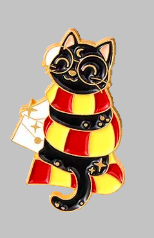 Adorable Kittens in House Color Scarves - Cute Pins for Everyone!