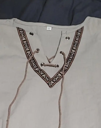 Men's Renaissance Style Natural Long Sleeve Shirt - a great piece for Faire!