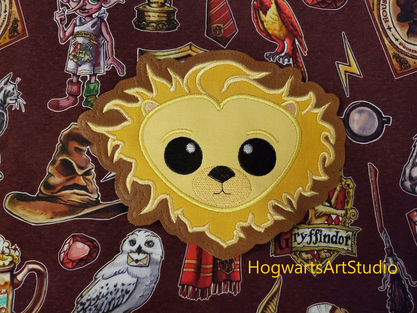 Baby Lion Patch- large 6.6x5" statement piece!