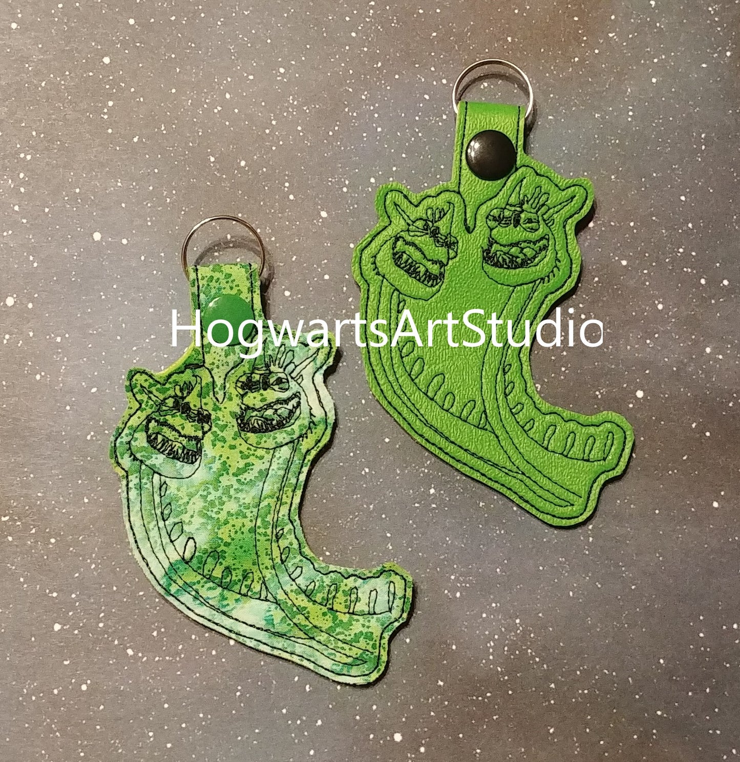 Trained Dragon Keychains Embroidery Design Files - Instant Download