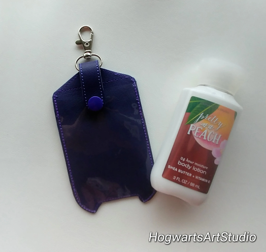 Watercolor Style Castle Lotion Bottle Holder Keychain