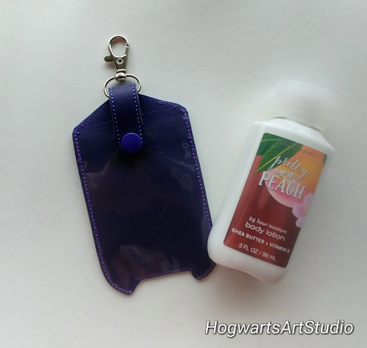 Watercolor Style Castle Lotion Bottle Holder Keychain