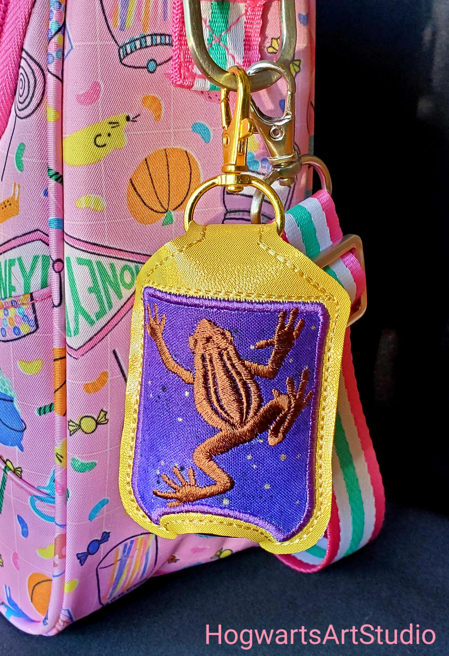 3D Frog Hand Sanitizer Holder Keychain - holds 1 oz. Bath & Body Works bottle, which is included!