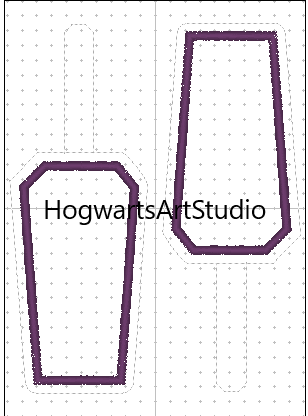 Coffin Shaped Keychain Embroidery Design File - applique with your favorite fabric!