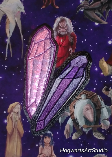 Crystal Embroidery Design Files- Applique and Stitched Versions Included, Instant Download