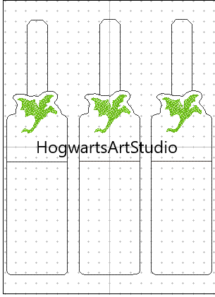 Flying Dragon Thumbdrive/Lipstick Holder Keychain Embroidery Design Files - Instant Download