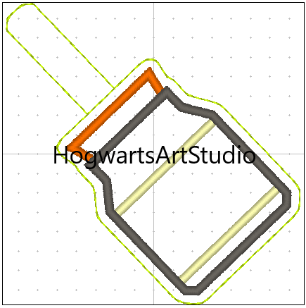 Potion Bottle Keychain Embroidery Design Files - Instant Download