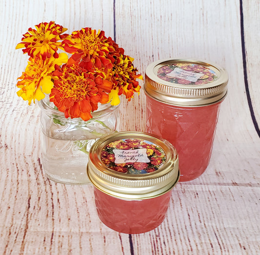 French Marigold Jelly - gorgeous rose gold color with a raspberry punch flavor