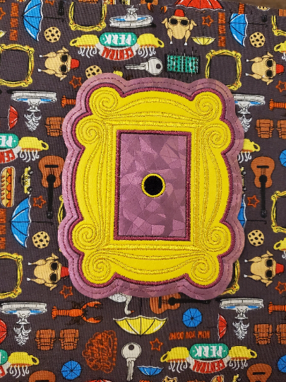 Large Friendly Yellow Photo Frame Patches