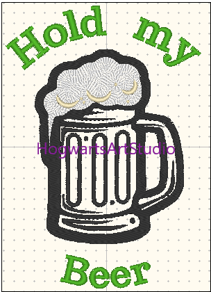 "Hold My Beer" Embroidery Design Files - Instant Download
