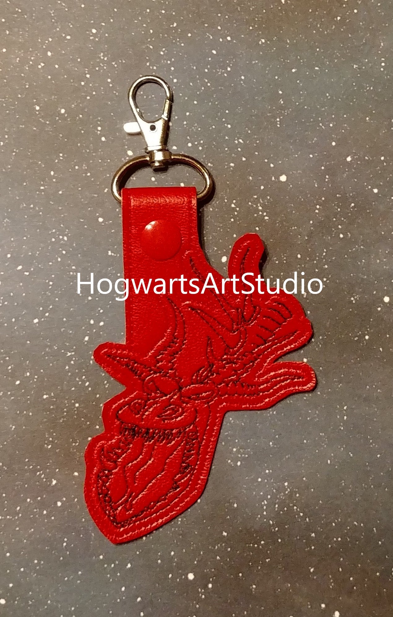 Trained Dragon Keychains Embroidery Design Files - Instant Download