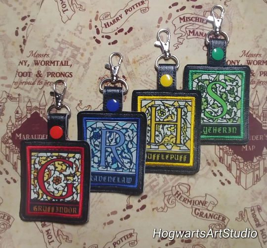 Square and Rectangle Applique Snaptab Keychain Embroidery Design Files- Instant Download