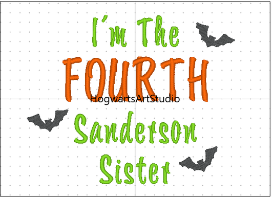 Fourth Sanderson Sister Halloween Embroidery Design Files - Instant Download