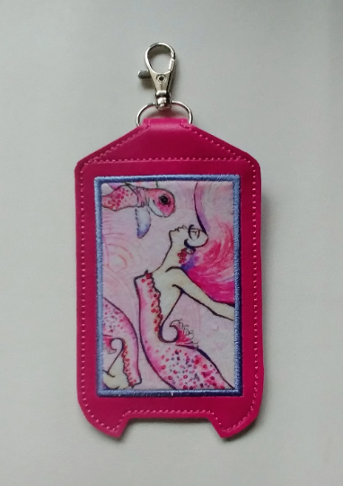 Pink Mermaid Lotion Bottle Holder Keychain - keeps your favorite B&BW lotion handy!