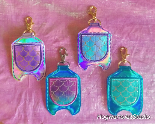 Mermaid/Dragon Scale Hand Sanitizer Holder Keychain - includes B&BW bottle of your choice!