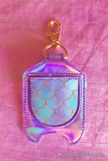 Mermaid/Dragon Scale Hand Sanitizer Holder Keychain - includes B&BW bottle of your choice!