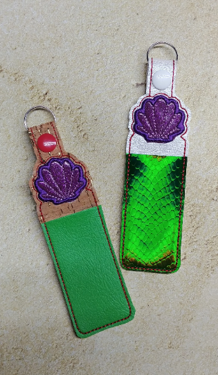 Small Mermaid Themed Thumbdrive/Lipstick Holder Keychain