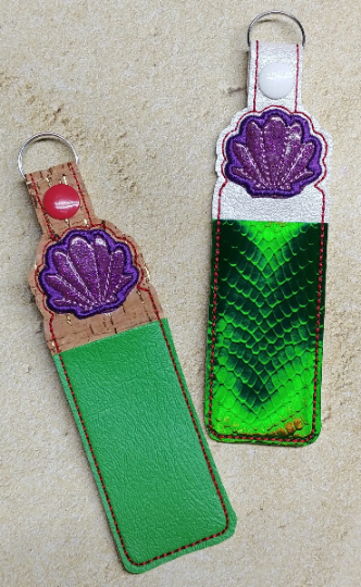 Small Mermaid Themed Thumbdrive/Lipstick Holder Keychain