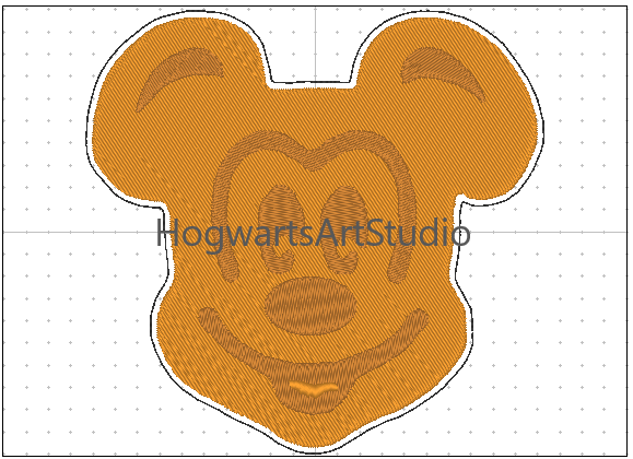 Mouse Waffle Embroidery Design Files- FOUR different versions included! Instant Download