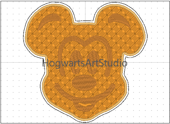 Mouse Waffle Embroidery Design Files- FOUR different versions included! Instant Download