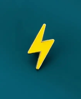 Lightning Bolt Enamel Pin
