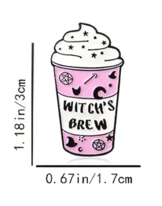 "Witch's Brew" Coffee Cup Enameled Pin
