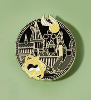 Black and Gold Castle Pin