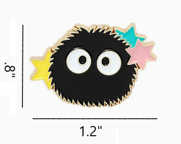 Cheerful Dustball Enameled Pin