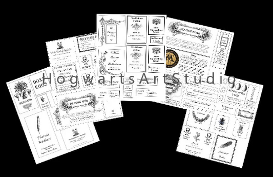 Potion Labels - Preprinted Sheets for your bottles