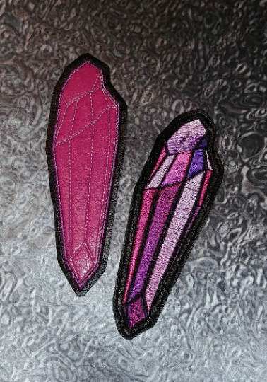 Crystal Embroidery Design Files- Applique and Stitched Versions Included, Instant Download