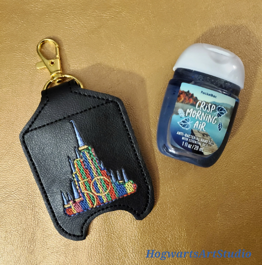 Rainbow Magic Castle Hand Sanitizer Holder Keychain - includes 1 oz bottle of B&BW sanitizer!