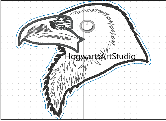 Large Raven/Crow Embroidery Design Files - Instant Download