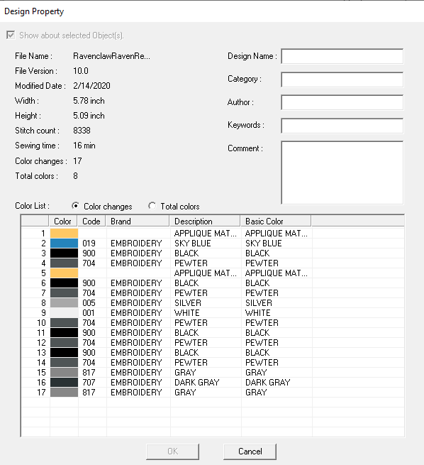 Large Raven/Crow Embroidery Design Files - Instant Download