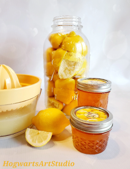 Sherbet Lemon Jelly- bright and tangy, just like lemon drop candies! Artisanal small batch