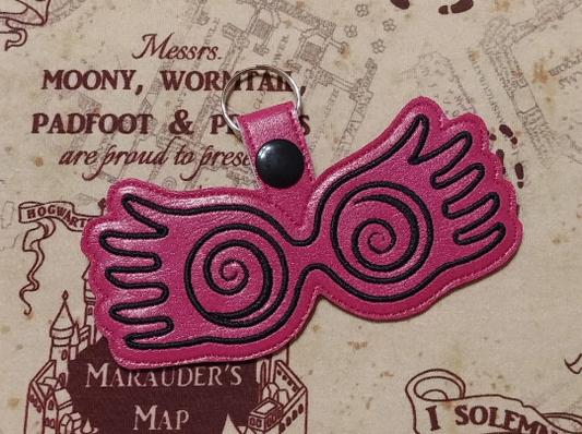 Looney's Wacky Glasses Keychain - Pink or Holographic Rainbow options