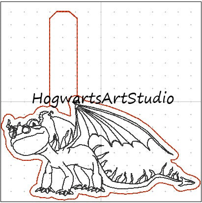 Trained Dragon Keychains Embroidery Design Files - Instant Download