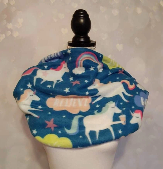 unicorn and drinks fabric close up