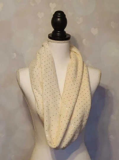plush cream scarf