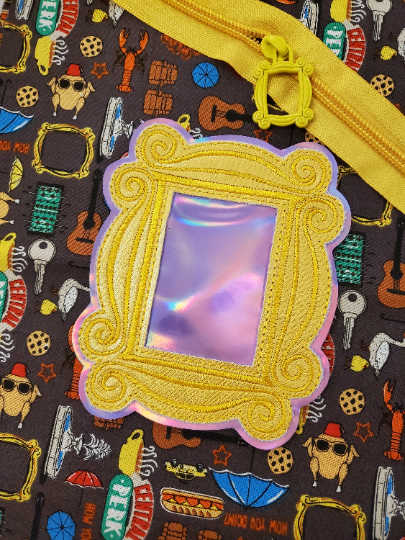 Large Friendly Yellow Photo Frame Patches