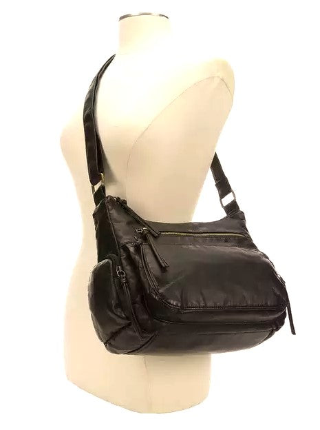 Gray Mandalorian & Baby Grogu Purse - lots of roomy pockets for all your essentials!