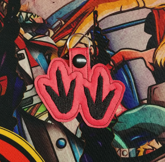 Raptor Dinosaur Footprints Keychain - Jurassic Paleontology