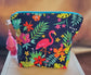Tropical Flamingo Makeup Bag- colorful bag with fun flair!