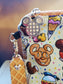 Magical Snacks Themed Zipper Bag Wristlet - Pretzel, Ice Cream, Waffle, Popcorn, Macarons and more!